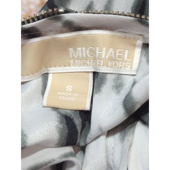 Michael Kors Womens Small Tie-Dye Top With Zipper Accent - Picture 4 of 8